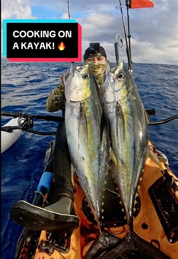 Cooking on a Kayak! Double Yellowfin Tuna 🔥 Use code FANTSAKACF5 for 5% off the Cafein 11 portable espresso machine Motor: @bixpymotors K-1 #sakanasyndicate #fanttik #foodie #food #fyp