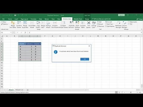 Excel: How to remove duplicate rows