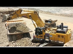 Watch the power of two models of Komatsu excavators in this video.