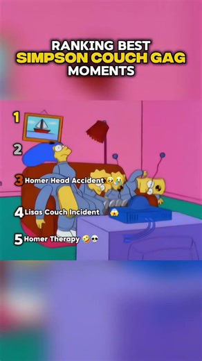 Ranking BEST Simpson Couch Gag Moments #funny #usa #ranking
