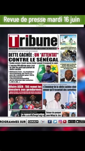 Revue de presse mardi 16 juin – Jour de match Sénégal vs France