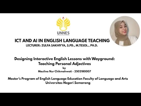 Designing interactive English Lesson with Wayground: Teaching Personal Adjectives