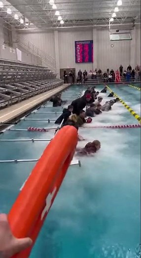 Aquatic Center Bleachers Collapse, Crowd Slides Into Olympic Pool 🏊‍♂️⚠️