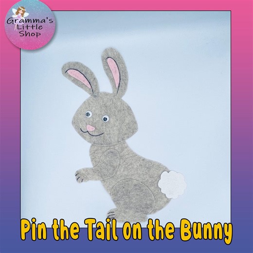 Pin the Tail on the Bunny – Felt Craft Pattern - Etsy