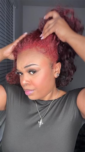 This hairstyle plus the red is chefs kiss 😘😍! I’m actually so obsessed with this ! What y’all think ? •Products Used @bbeautysource edge control gives a long lasting hold without turning white or flaking, all hair type friendly ☺️ @bbeautysource strengthen and shine oil for healthy hair, no split ends, knots or breakage 💓 •Click the link in my bio or go to www.bbeautysource.com to shop while there’s free shipping | Bbeauty