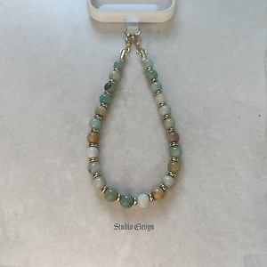 Jade | Natural Stone Beaded Phone Strap With Insert - Universal Fit - Etsy