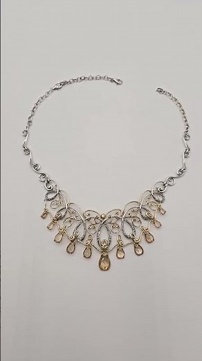 $160 plus shipping! CAROLYN POLLOCK STERLING SILVER/BRASS CITRINE ENHANCER NECKLACE!