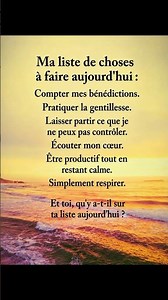 La liste qui apaise vraiment ta journée #lâcherprise #gratitude #bienêtre