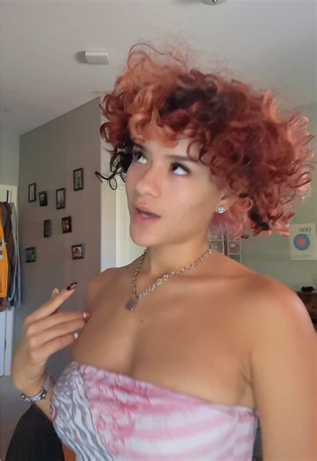 brb clearing my drafts, here’s an old one #fyp #curlyhaircolor #pinkhair #curlyhair