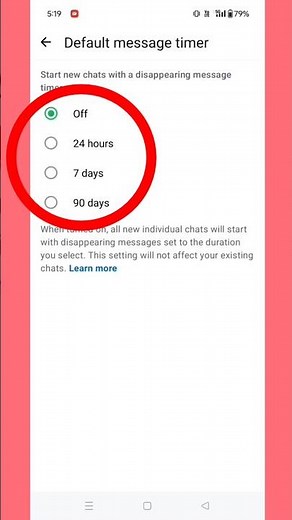 Default message timer in whatsapp | whatsapp app settings #shorts #whatsappvideo