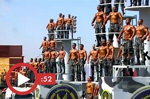 Buff display by shirtless Egyptian police graduates goes viral