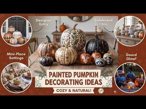 158+ Painted Pumpkin Decorating Ideas 2026 🖌️ Matte Black Finishes and Mason Jar Styling Ideas