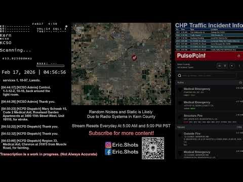 Live Police Scanner | Bakersfield | Night | 02/16/26