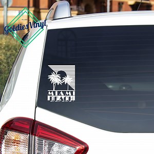 Miami Beach - Vinyl Die Cut Decal Sticker - Etsy Canada