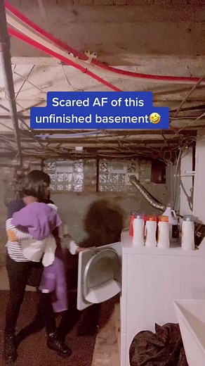 I know I’m not the only one who’s basement is unfinished. #fyp #foryoupage
