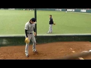 オリックスドラフト１位 山崎福也（さちや）カッコイイ！ ブルペンで投球練習 2015-3-28 西武ドーム