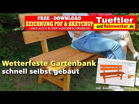 Holzbank selber bauen - Tutorial mit Zeichnung - Tüftler DIY