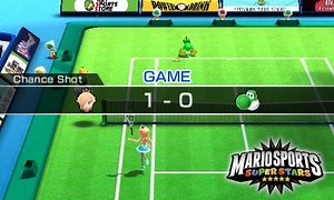 Match your shot to the colored Chance Area when it appears on your side of the tennis court and rally to victory in Mario Sports Superstar today. | Nintendo 3DS & Nintendo 2DS