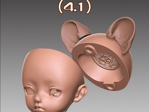 【5分钟】超细ZBrush开脑壳全流程（从零开始实现自制bjd自由4.1）