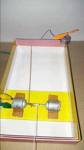 science exhibition project for class 7 school students | how to run dc motor fan using rubber band