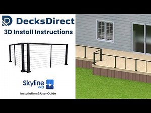 How To Install Skyline Pro Cable Railing - Surface Mount - Level Sections
