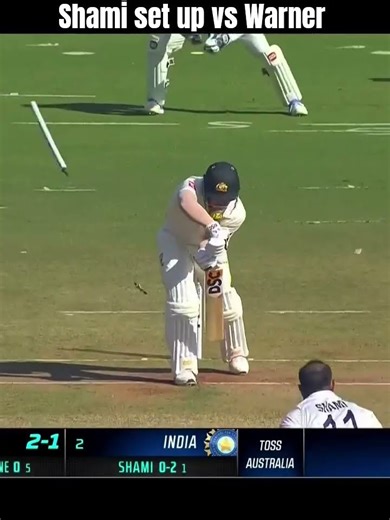 Shami set up vs Warner 🌚 #cricket