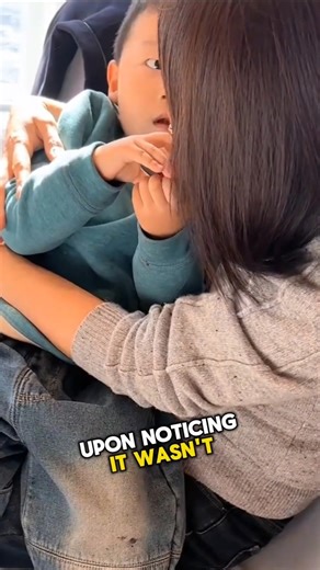 This little boy feels embarrassed after sitting on a stranger's lap, thingking it was his mom 🤣