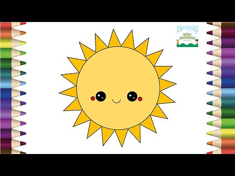 How To Draw A Cute Sun Easy Step By Step | Sun Drawing
