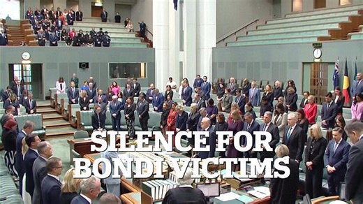 Australia parliament's moment of silence for Bondi victims