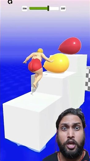 Squeezy girl 👱‍♀️🤣Jump reverse mobile Gameplay #shorts #gaming #funny