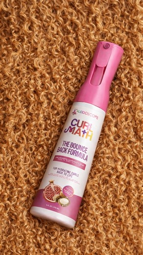 Kaleidoscope Hair Products on Instagram: "We gone hold ur hand when we say this… ITS TIME TO LET DEM DRY CURLS GO 💔💔 The Bounce Back Formula is a continuous sprayer leave in conditioner meant to refresh hair and add life back into ur curls on a daily basis. Ur curls have been thru enough😩, now it’s time for them to Bounce Back 🩷 Official Curl Math Launch 2/12/26🥰"