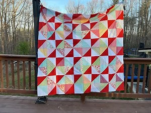 Broken Dishes Quilt Block, Broken Dishes Quilt, Step By Step , How To Use Half Square Triangles,