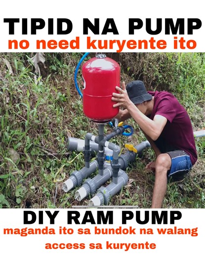 1M views · 14K reactions | Water pump na no need kuryente, pwede ito gamitin sa mga bundok na may access sa sustainable water source, hindi na nangangailangan ito ng kuryente kaya laking tipid ito. Ram pump po tawag dito. #rampump #pump #diypump #kapanewstv this video follows fairuse a legal doctrine for copyright issue fortheclientonly@gmail.com credit: Yt Crop - DIY Crafts | Kapa News Tv | Facebook