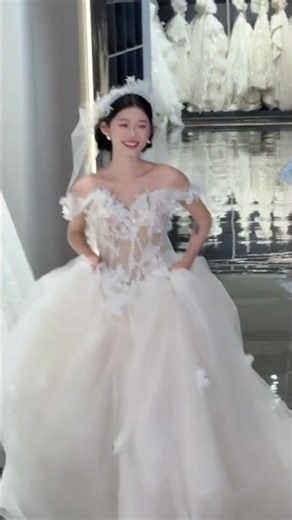 ✨ Ethereal Bridal Beauty | A Dreamy Princess Wedding Dress ✨