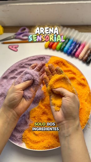 Sabías que puedes realizar arena sensorial en casa 🏠 🧠 Aquí te digo cómo hacerla con solo dos ingredientes 🤩🙌🏻🧩 #crecemos #maestraespecial #motricidad #sensorial | crecemos_cln