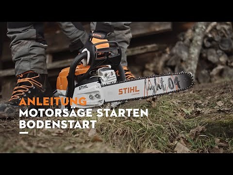 STIHL Motorsäge MS 261 C-M starten: Bodenstart