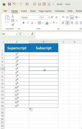 MS Excel Mein Superscript Aur Subscript Kaise Karein