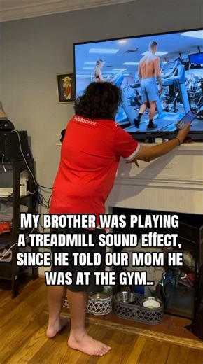 My Brother Was Playing A Treadmill Sound Effect Since He Said He Was At The Gym.. #shorts #funny