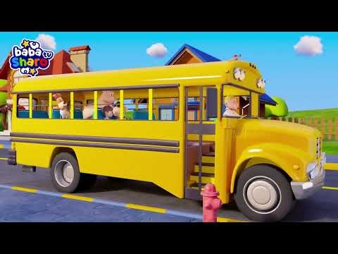 Wheels on the Bus | Animal Sounds & Farm Animals | BabaSharo
