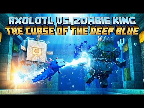 Axolotl vs. Zombie King: The Curse of the Deep Blue (Minecraft Animation)