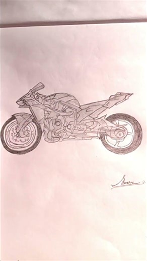 🔥Realistic Ninja H2R Sketch 🏍 #shorts #art #viral #trending