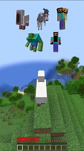 Fall Damage 💀 VS Different Scary Mobs in Minecraft #shorts #meme #minecraft | XTurbo