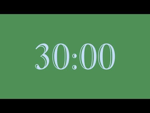 30-Minute Countdown Timer | Forest Green × Tropical Blue