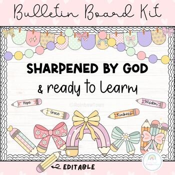 Back To School Bulletin Board Christian Classroom Decorations August Door Decor
