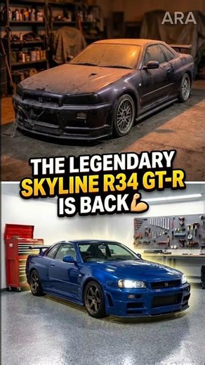 Restoration Skyline R34 GT-R!#JDM #SkylineR34 #GTR #CarRestoration #Turbo #NissanSkyline
