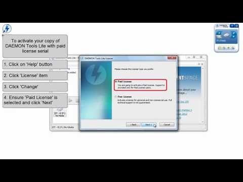 DAEMON Tools Lite: paid license activation howto