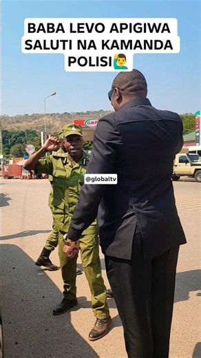 BABA LEVO APIGIWA SALUTI NA KAMANDA WA POLISI RPC WA KIGOMA🙋‍♂️#breaking #shorts