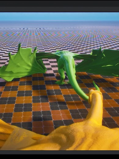 WIP Physics-based dragon controller #dragontwin #game #indiegames #gamedev