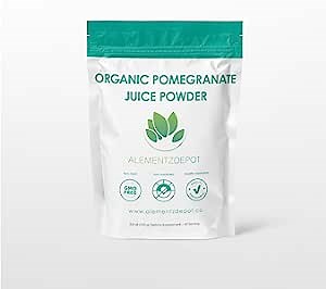 Organic Pomegranate Juice Powder, 250 Grams (8.8 oz) Immune System Booster- Antioxidant Supplements - Enhance Urinary Tract Cleanse & Prostate Health