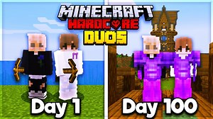 We Survived 100 Days In DUO Hardcore Minecraft… And Here's What Happened